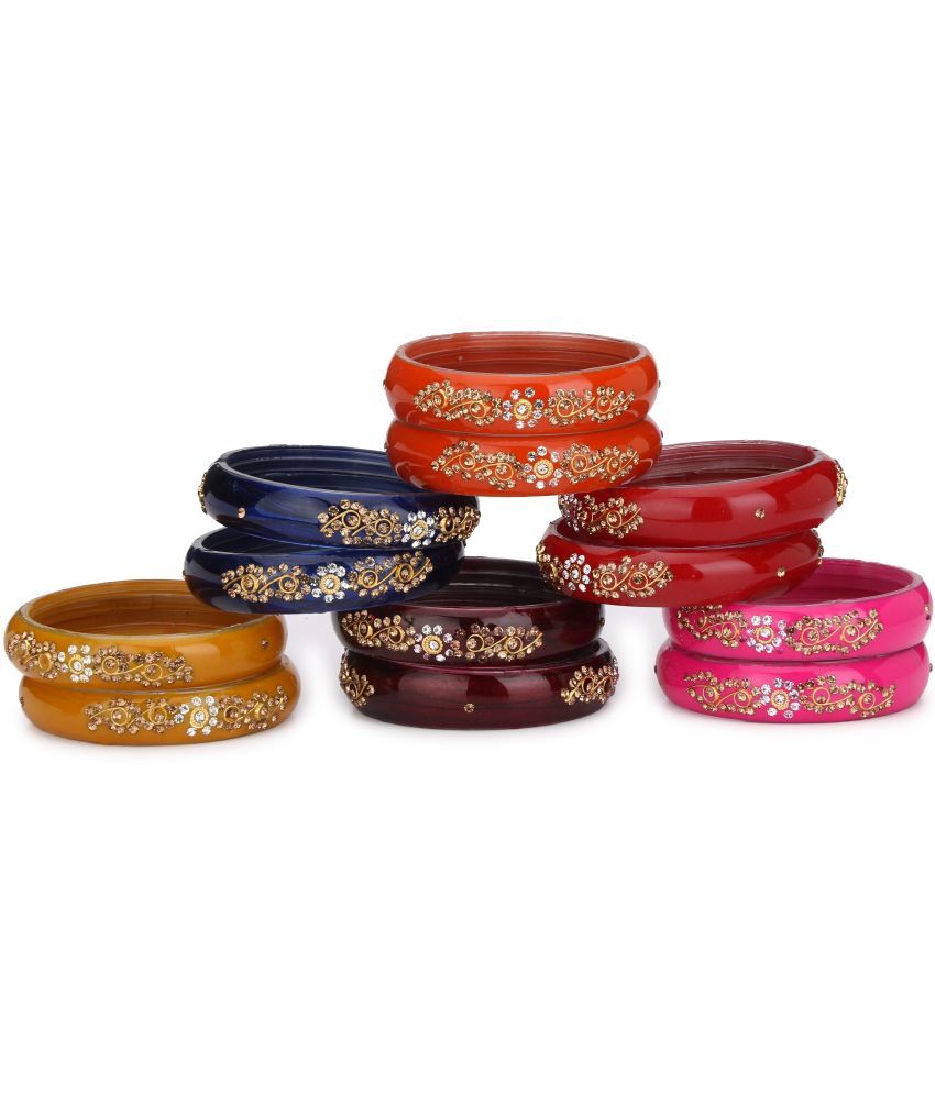     			Somil - Multicolor Bangle Set ( Pack of 1 )