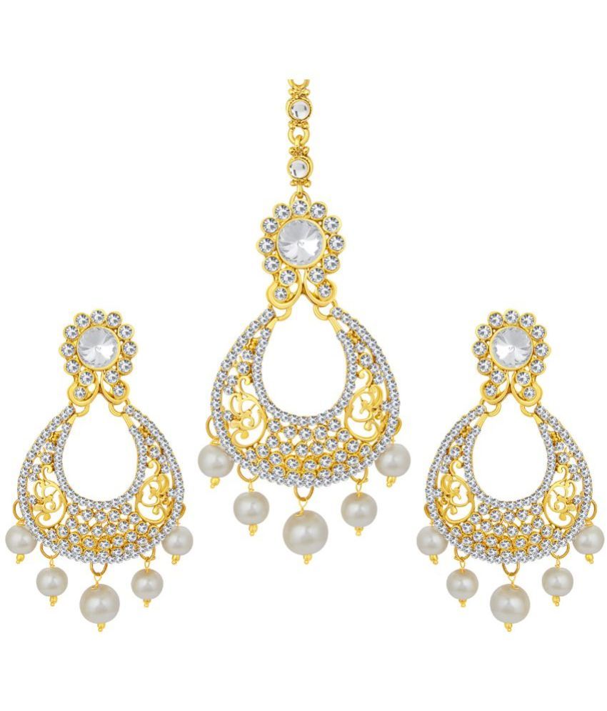     			Sukkhi - Gold Drop Earrings ( Pack of 2 )