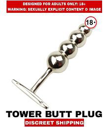 ADULT SEX TOYS TOWER BUTT PLUG STAINLESS STEEL SEXUAL ANAL PLUG SES TOY FOR MEN &amp; WOMEN