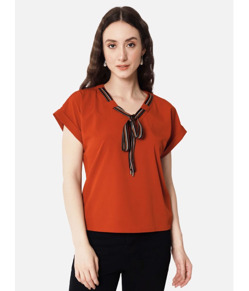     			ALL WAYS YOU - Rust Crepe Women's Regular Top ( Pack of 1 )