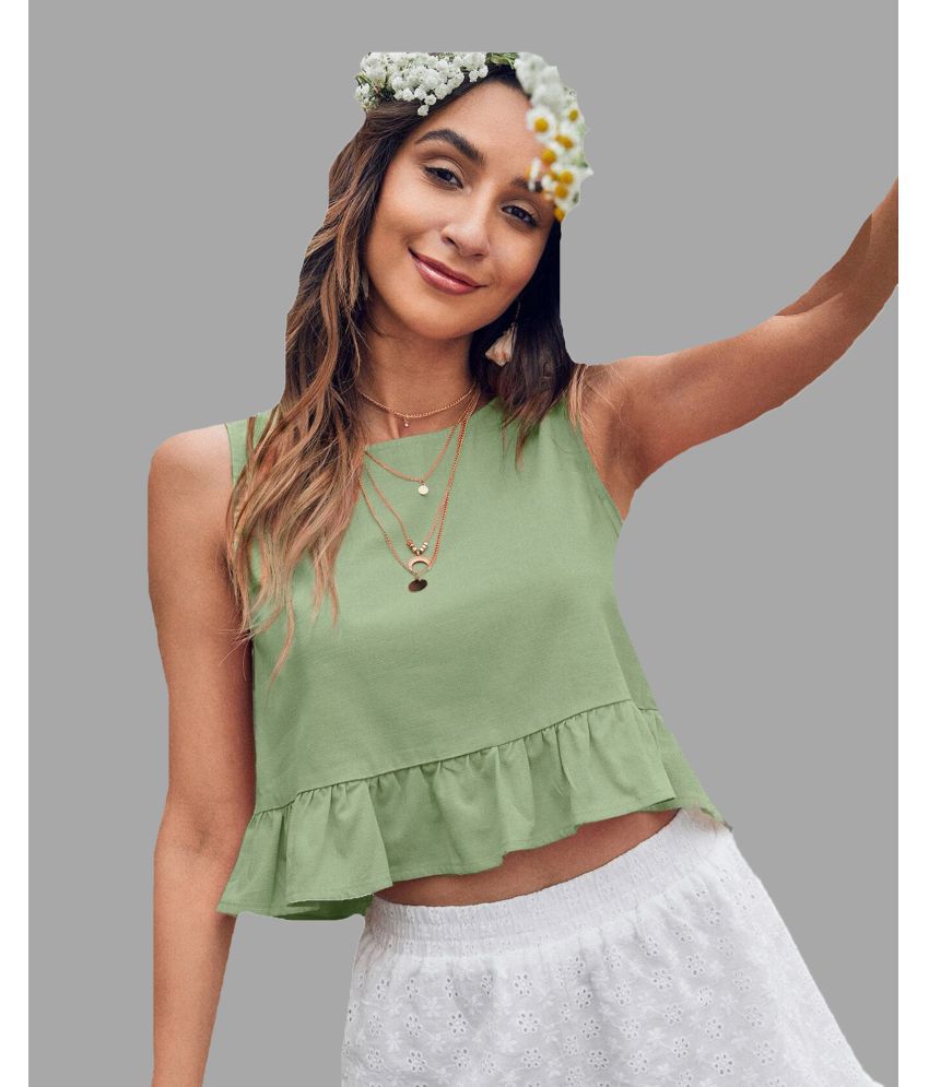     			Addyvero - Green Rayon Women's Crop Top ( Pack of 1 )