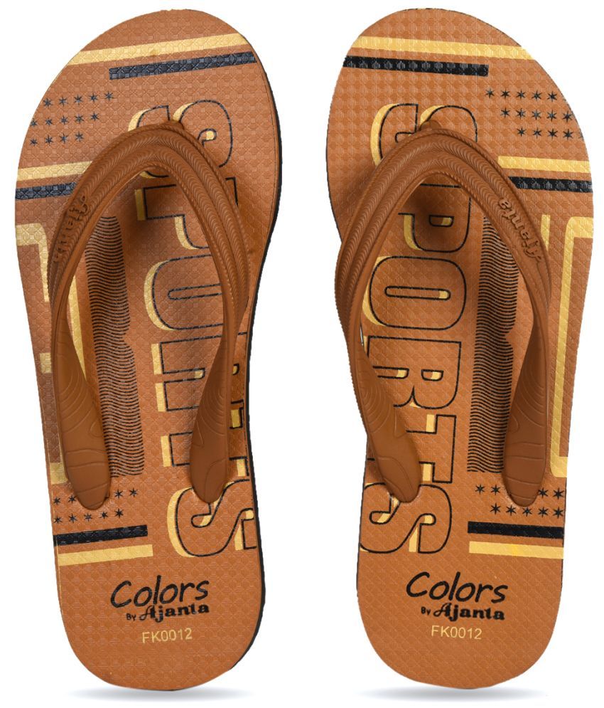     			Ajanta - Brown Men's Daily Slipper