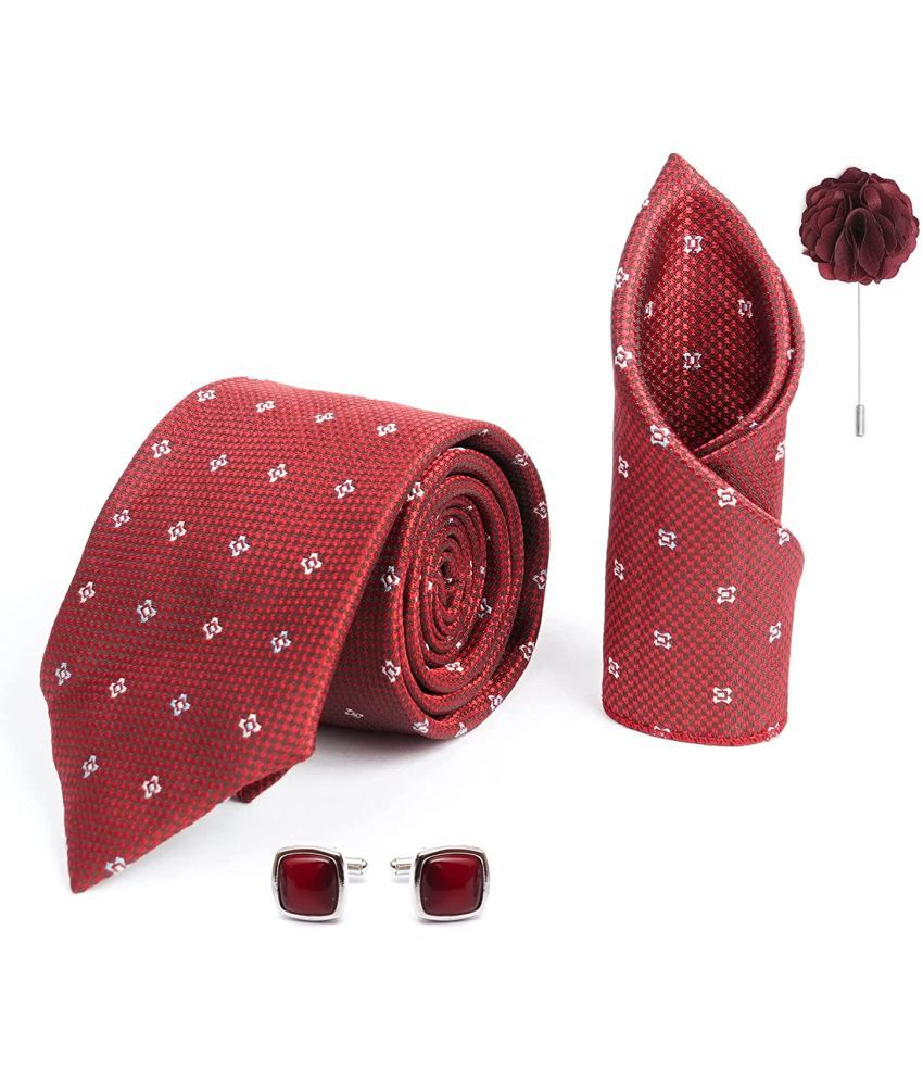     			Axlon Red Dots Silk Necktie