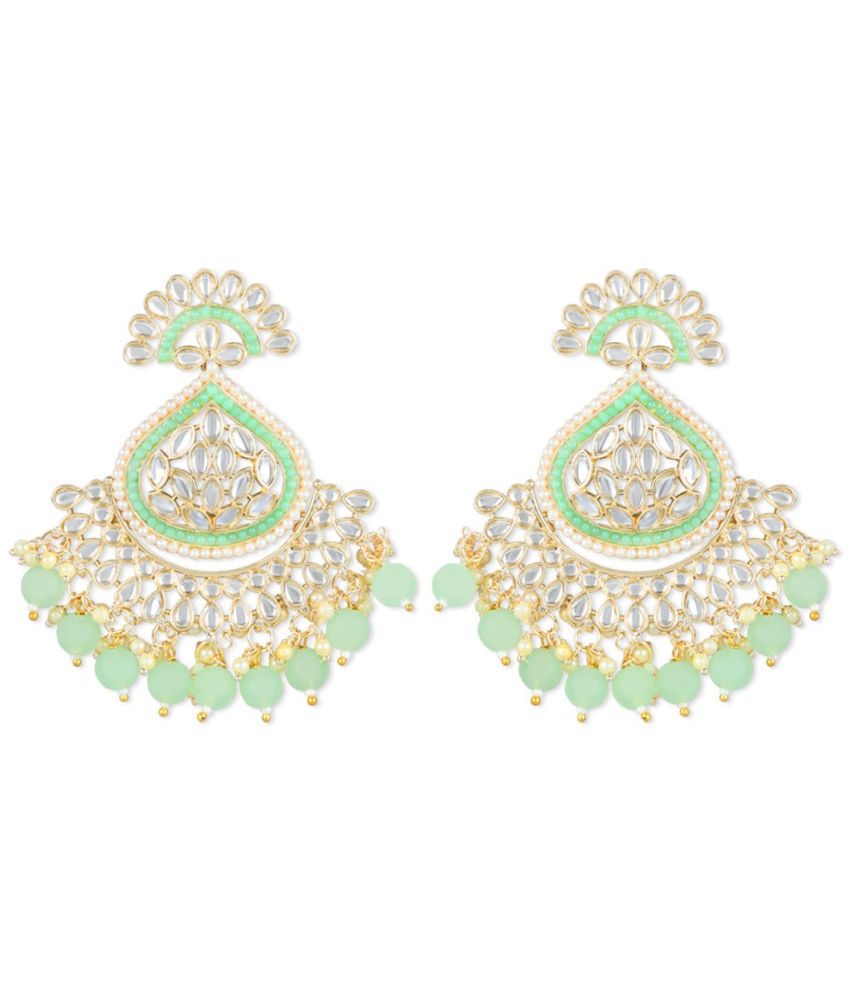     			I Jewels - Mint Green Chandbalis Earrings ( Pack of 1 )