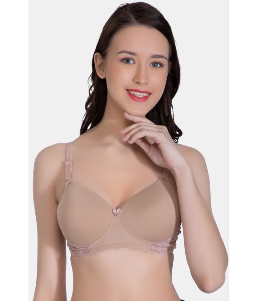     			LACYLUXE - Nude Nylon Lightly Padded Women's T-Shirt Bra ( Pack of 1 )