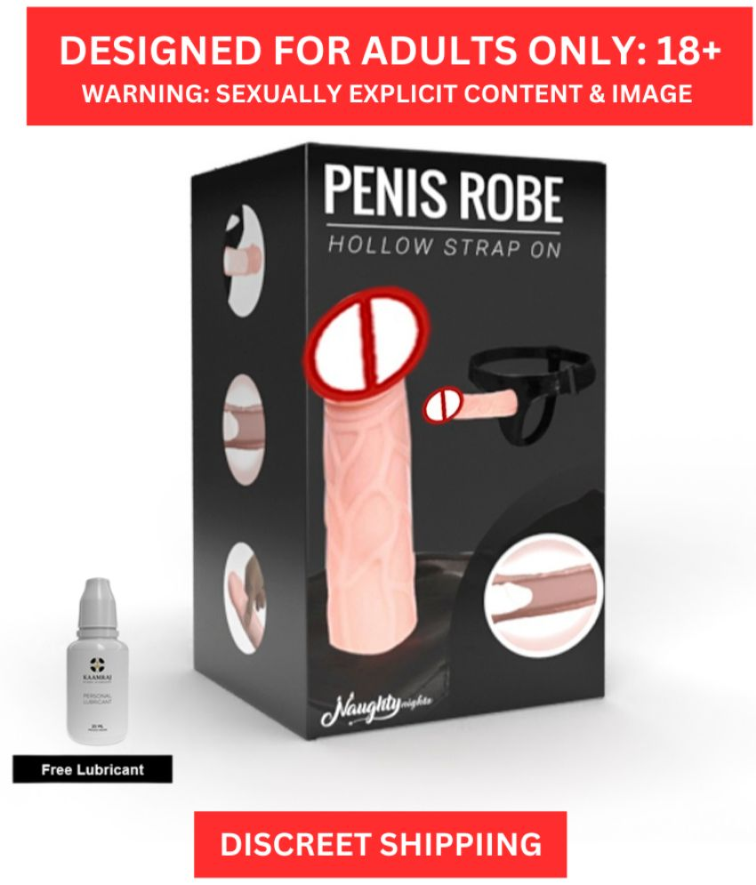     			Skin Color Realistic Strap On Dildo With Adjustable Belt Sex Toy For Men And Women + Free Kaamraj Lubricant By Naughty Nights