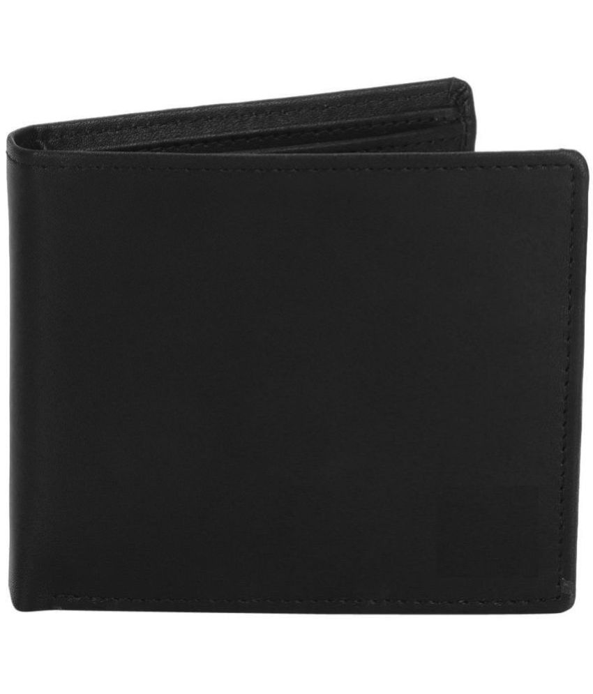     			Wallet - Black Leather,Faux Leather,Fabric,PU,100% Leather Men's Regular Wallet ( Pack of 1 )