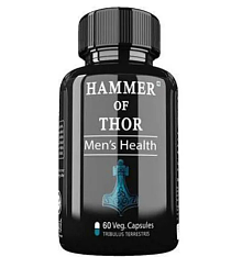 Hammer of Thor Male Supplement sexual 60 capsules - ORIGINAL 3D STICKER AND LOGO