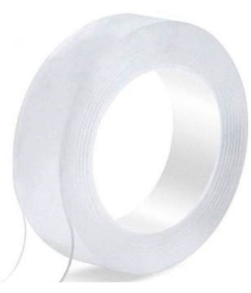     			AURAPURO White Single Sided Flax Tape ( Pack of 1 )