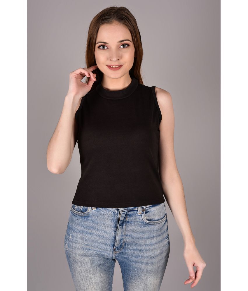     			Fabric Falcon - Black Polyester Women's Crop Top ( Pack of 1 )