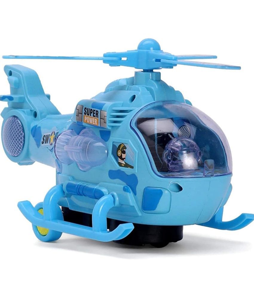     			YESKART - Blue Plastic Helicopter ( Pack of 1 )