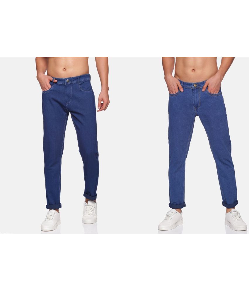     			18 EDITION - Dark Blue Denim Regular Fit Men's Jeans ( Pack of 2 )
