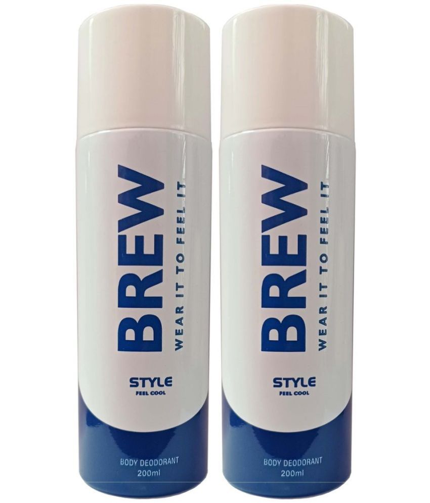     			Brew - 2 STYLE DEODORANT ,200ML EACH Deodorant Spray for Unisex 400 ml ( Pack of 2 )