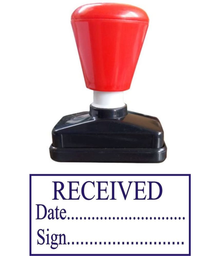    			Dey 's Stationery Store Date Stamp with Received Pre-Inked Rubber Stamp Office Stationary Message - Date Stamp with Received (Blue Pack of1)