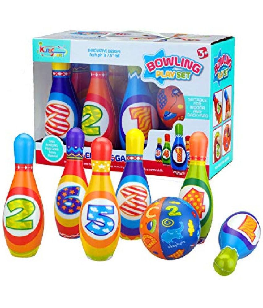     			Kidsaholic EVA Bowling Toy Set with 6 Bottles and 1 Ball Game for Kids