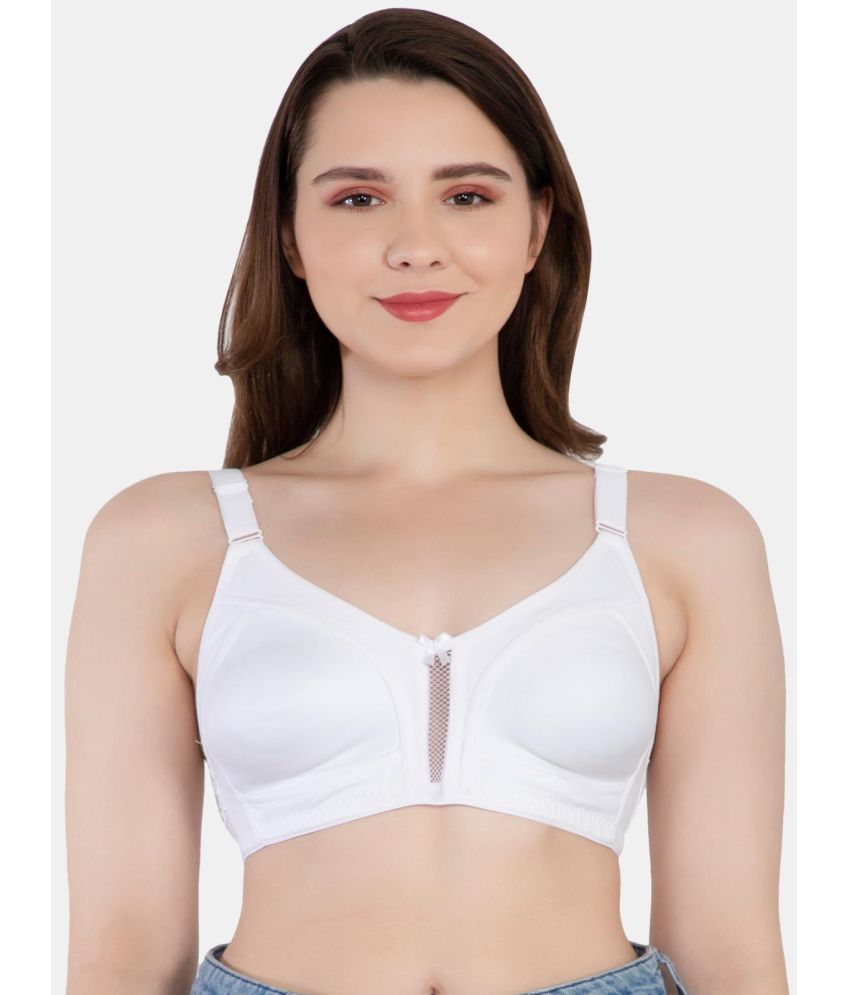     			LACYLUXE - White Lycra Lightly Padded Women's Everyday Bra ( Pack of 1 )