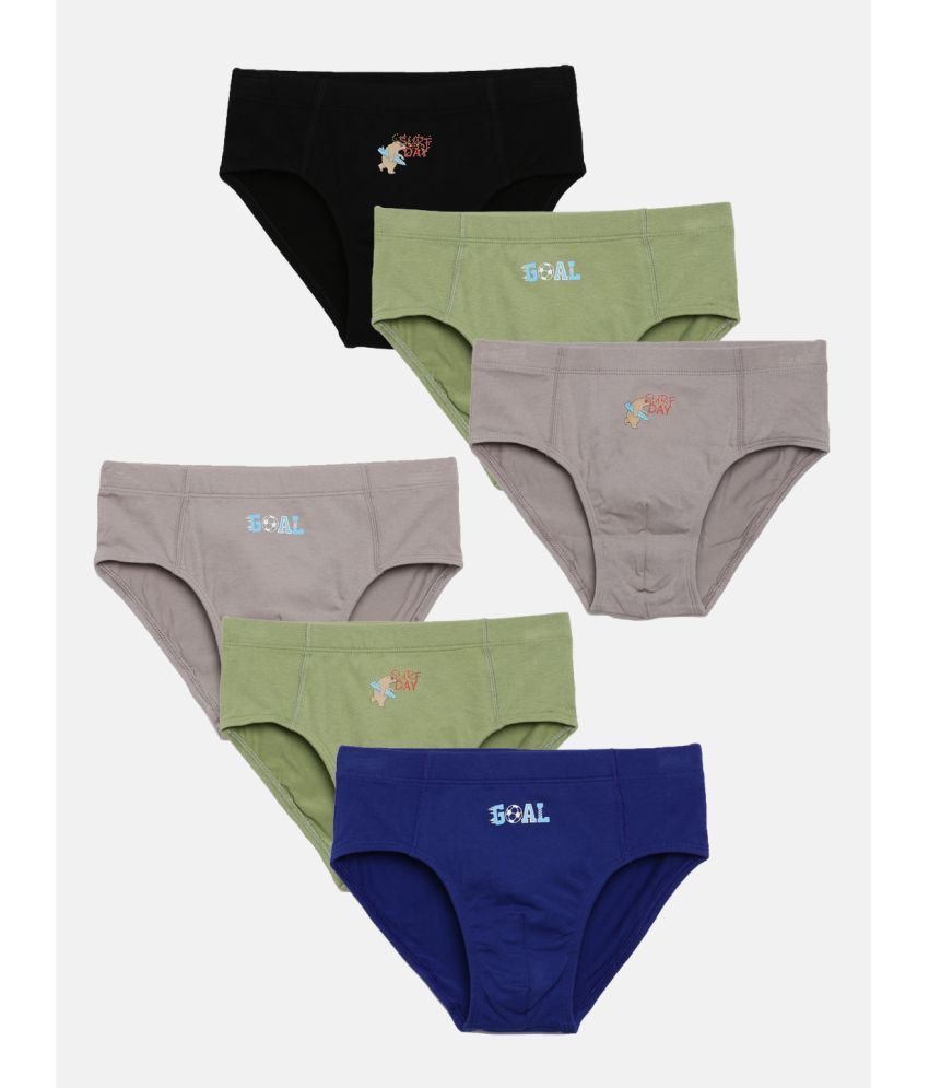     			Mackly Pack of 6 Boys Cotton Blend Briefs ( Multicolor )