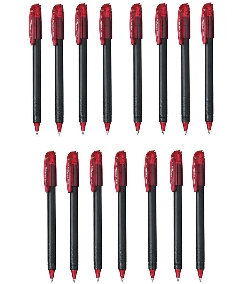     			Pentel Energel Bl417 - 15 Red Ink Color Roller Ball Pen (Pack Of 15, Red)