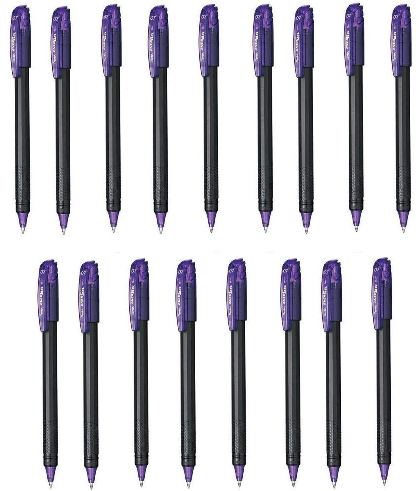    			Pentel Energel Bl417 - 17 Violet Ink Color Roller Ball Pen (Pack Of 17, Violet)
