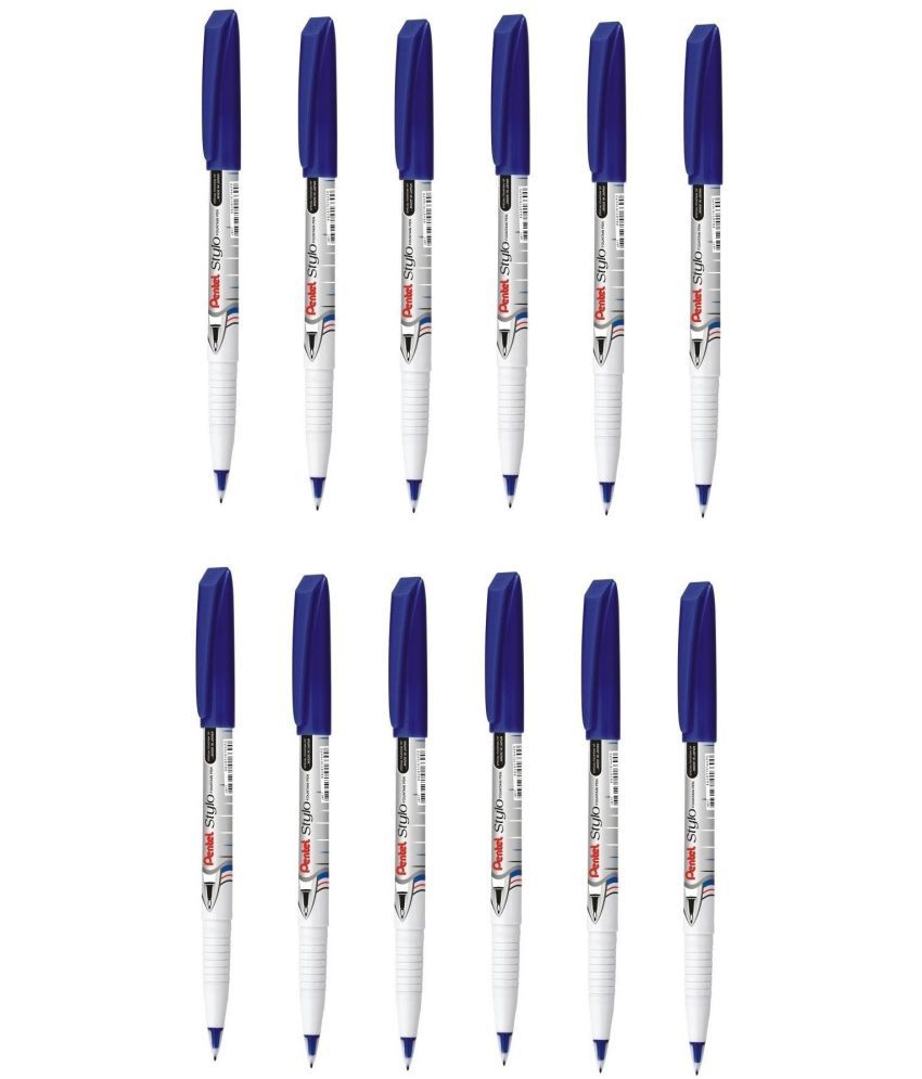     			Pentel Stylo Jm11 Signature Pen Blue Ink Fountain Pen (Pack Of 12, Blue)