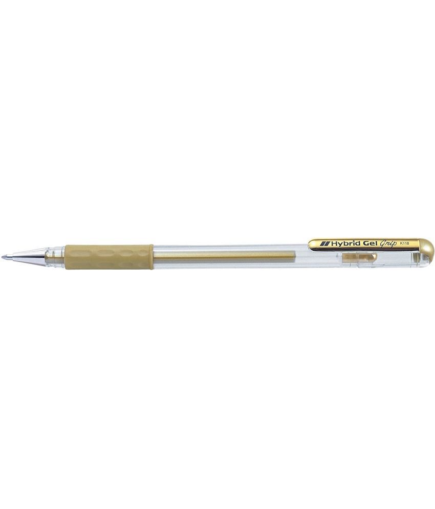     			Pentel Hybrid Gel Grip Gel Pen (Pack Of 3, Gold)