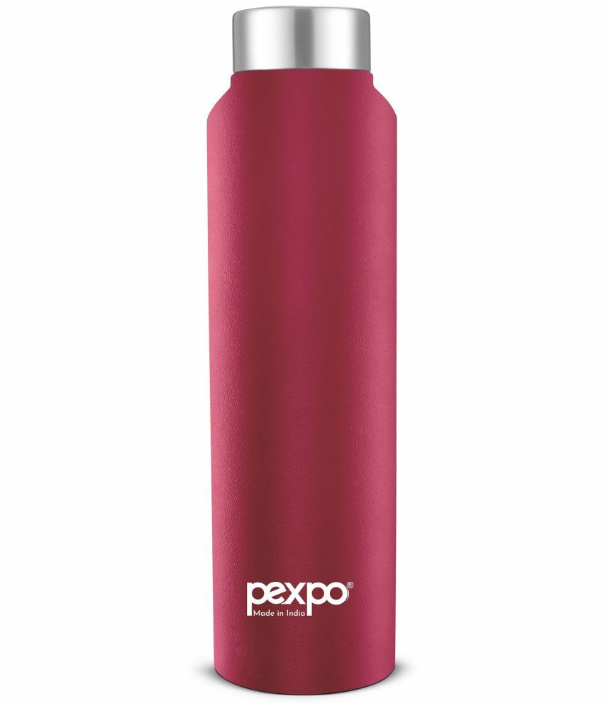     			PEXPO 1000 ml Stainless Steel Fridge Water Bottle (Set of 1, Crimson Red, Chromo)