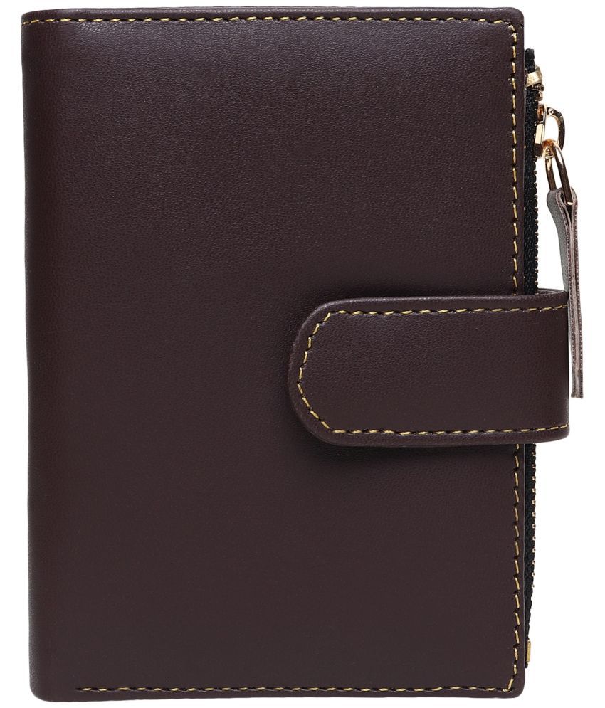     			samtroh - PU Brown Women's Card Holder ( Pack of 1 )