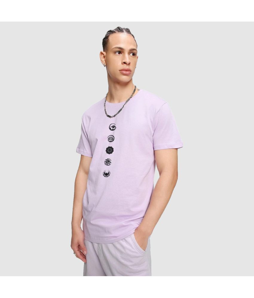     			Bewakoof - Purple Cotton Regular Fit Men's T-Shirt ( Pack of 1 )