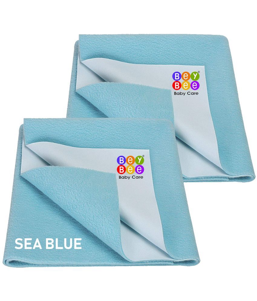     			Beybee - Blue Laminated Bed Protector Sheet ( Pack of 2 )