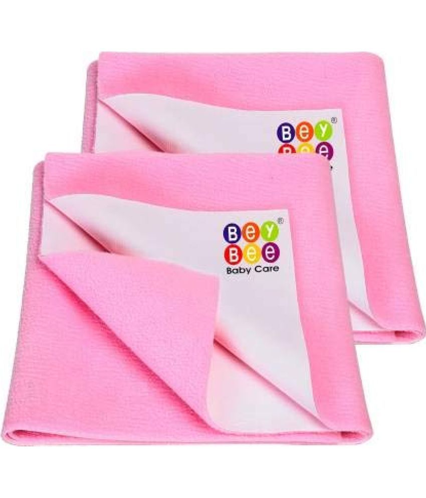     			Beybee - Pink Laminated Bed Protector Sheet ( Pack of 2 )