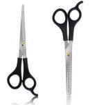 Stainless Steel Professional Salon Barber Hair Cutting & Thinning Scissors Hairdressing Styling Tool Including Beard Care