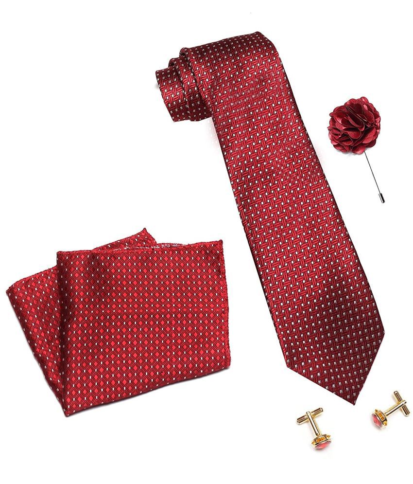     			Axlon Red Dots Silk Necktie