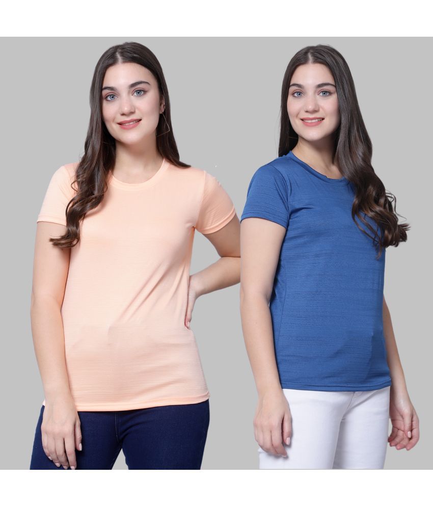     			Diaz - Multi Color Polyester Regular Fit Women's T-Shirt ( Pack of 2 )