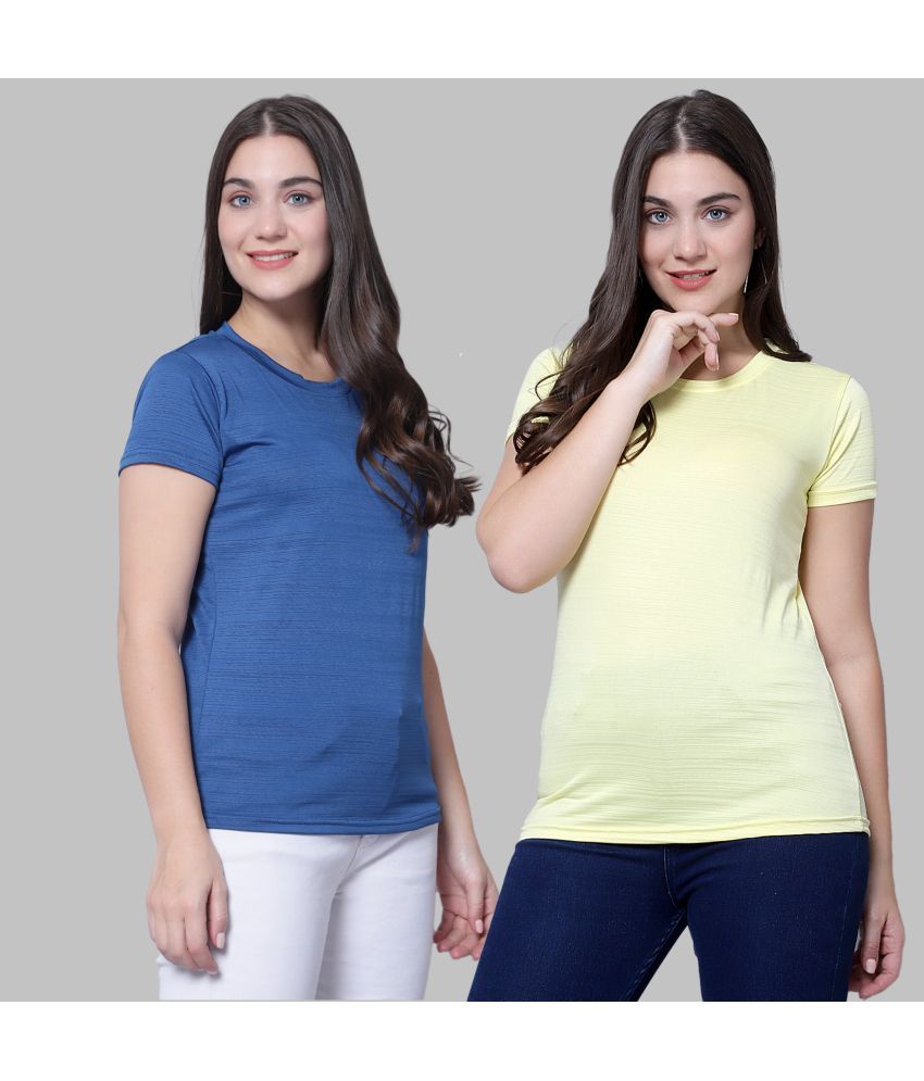     			Diaz - Multi Color Polyester Regular Fit Women's T-Shirt ( Pack of 2 )