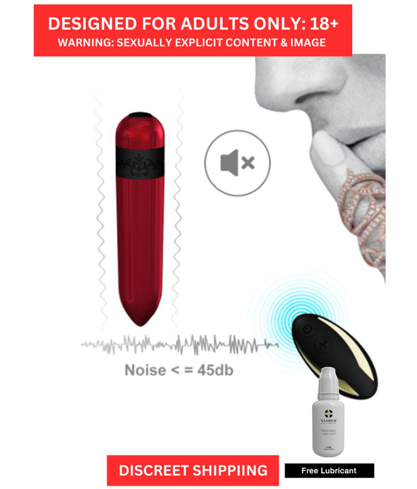     			Multifrequency bullet vibrator with remote controller and a free lubricant