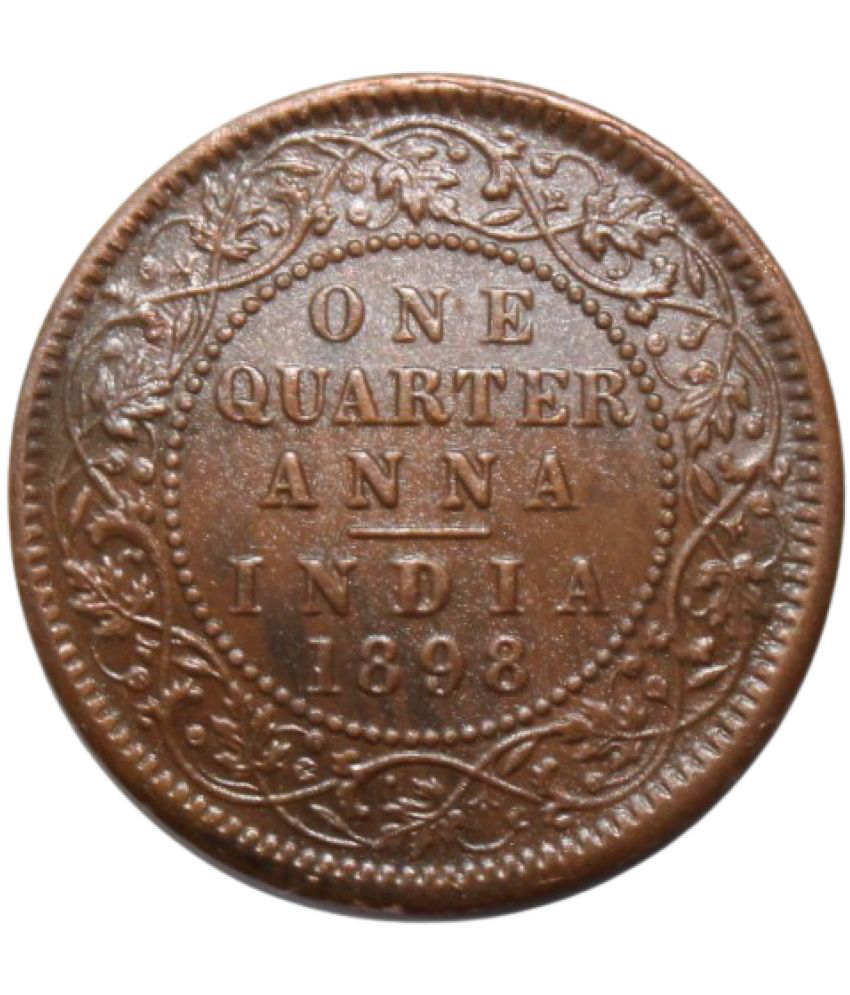     			PRIDE INDIA - 1 Quarter Anna (1898) Victoria Empress 1 Numismatic Coins