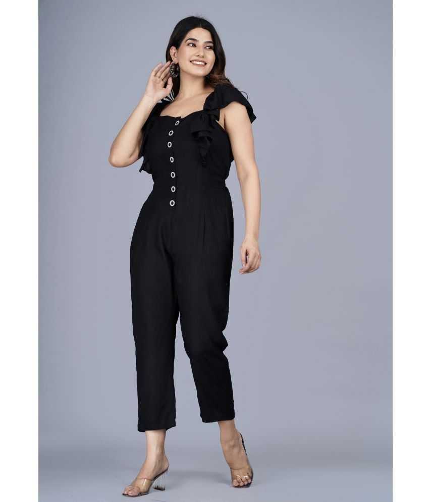     			SIPET - Black Rayon Regular Fit Women's Jumpsuit ( Pack of 1 )