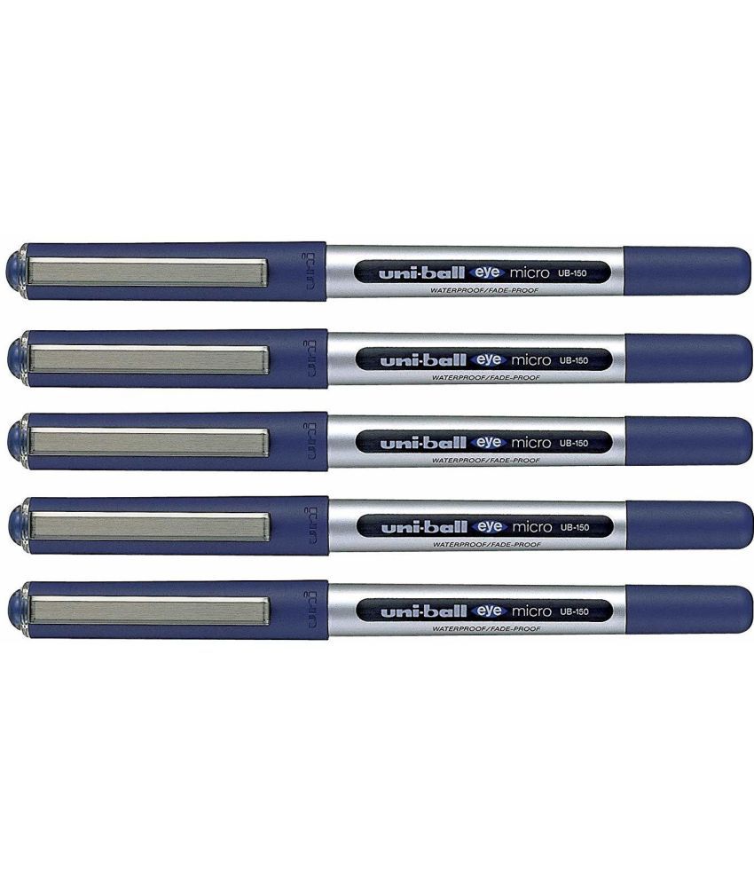     			Uni Ball Eye Ub150 Blue Roller Ball Pen (Pack Of 5, Blue)
