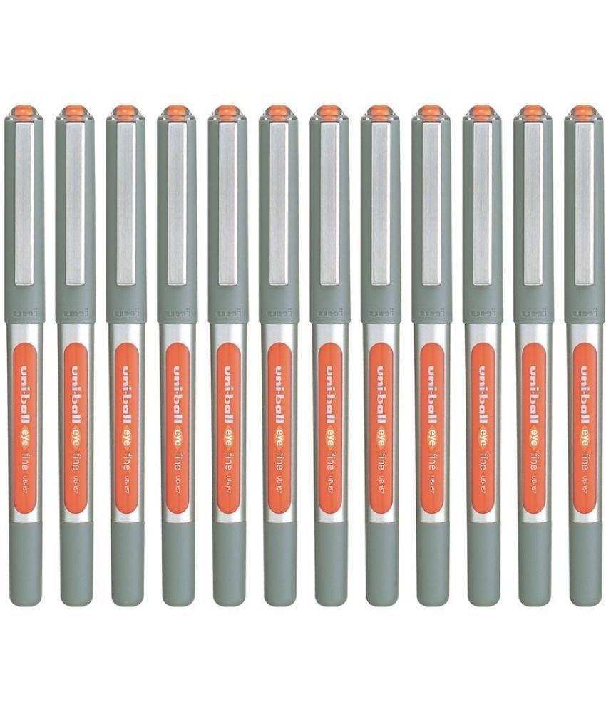     			Uni Ball Eye Roller Ball Pen (Pack Of 12, Orange)