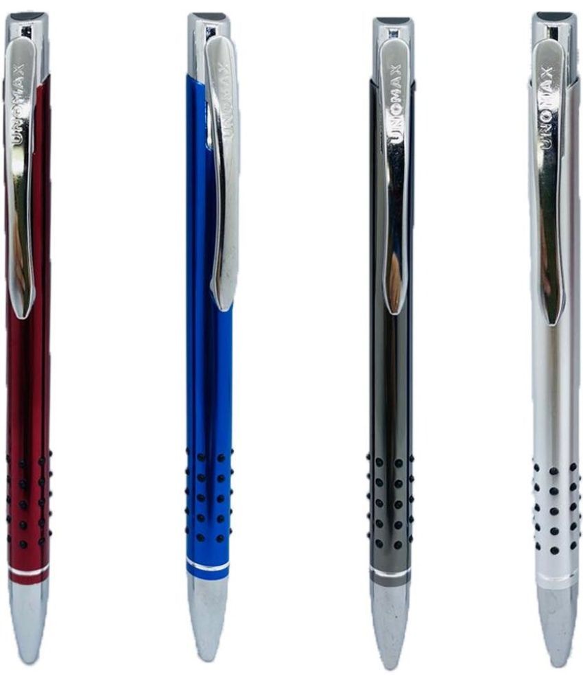     			Unomax Marcus Premium Metal Body Retractable Ball Pen (Pack Of 6, Blue)