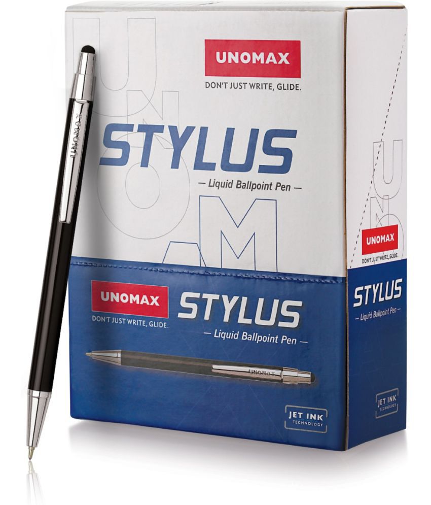     			Unomax Stylus Premium Metal Body Ball Pen (Pack Of 6, Blue)