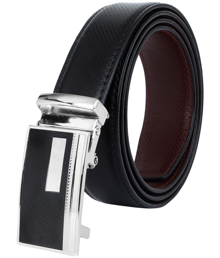     			Zacharias - Black Leather Men's Reversible Belt ( Pack of 1 )