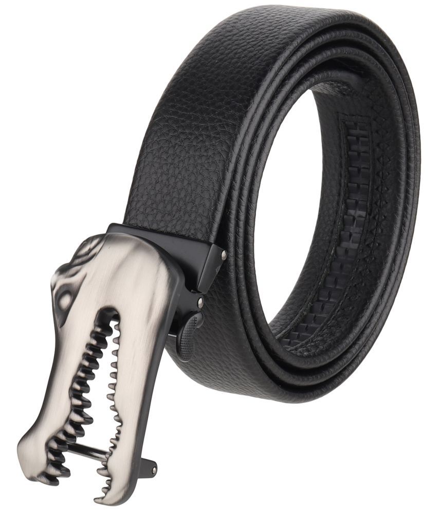     			Zacharias - Black Leather Men's Reversible Belt ( Pack of 1 )