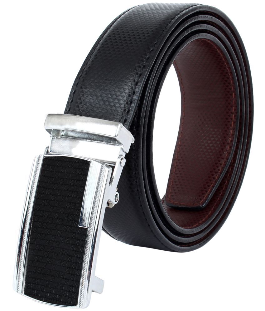     			Zacharias - Black Leather Men's Reversible Belt ( Pack of 1 )