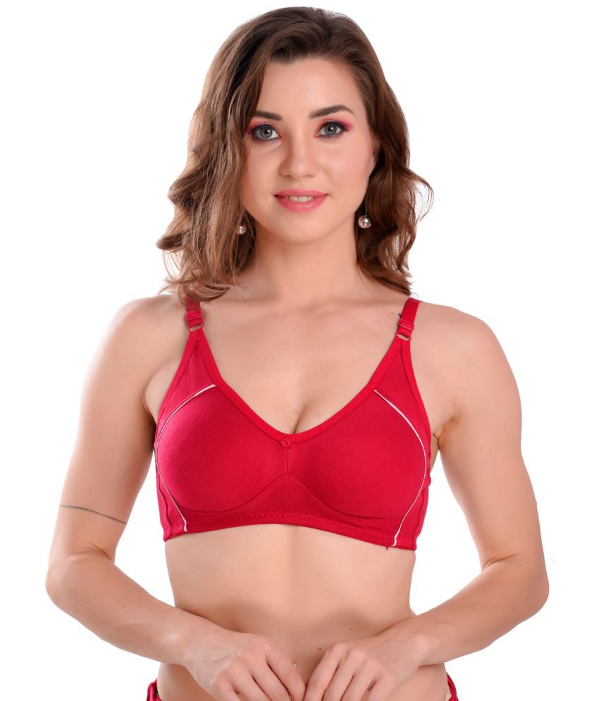     			soft beauty - Pink Cotton Non Padded Women's Cami bra ( Pack of 1 )