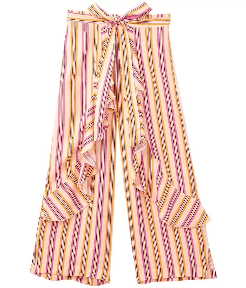 Elsy - Girls Ivory Knitted Palazzo Trousers | Childrensalon Outlet