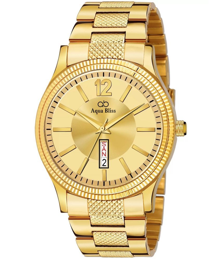     			AQUA BLISS - Gold Brass Analog Men's Watch