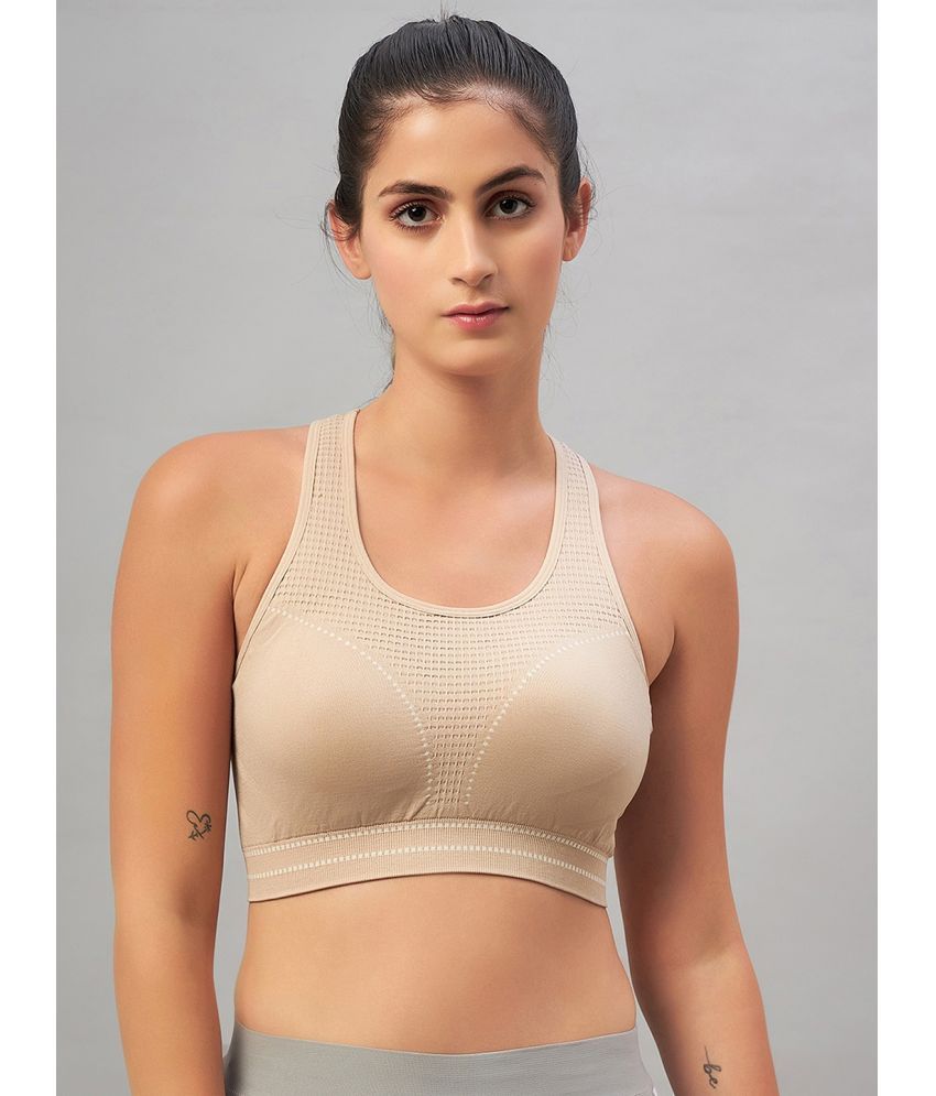     			C9 Airwear - Beige Nylon Lightly Padded Women's Sports Bra ( Pack of 1 )