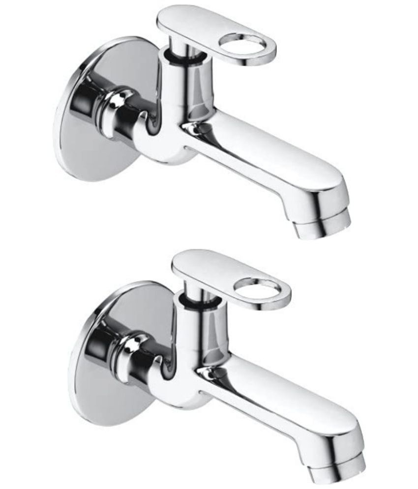     			Cossimo Brass Orio Long Body Bib Cock Tap (Pack of 2) Steel Bathroom Tap (Bib Cock)