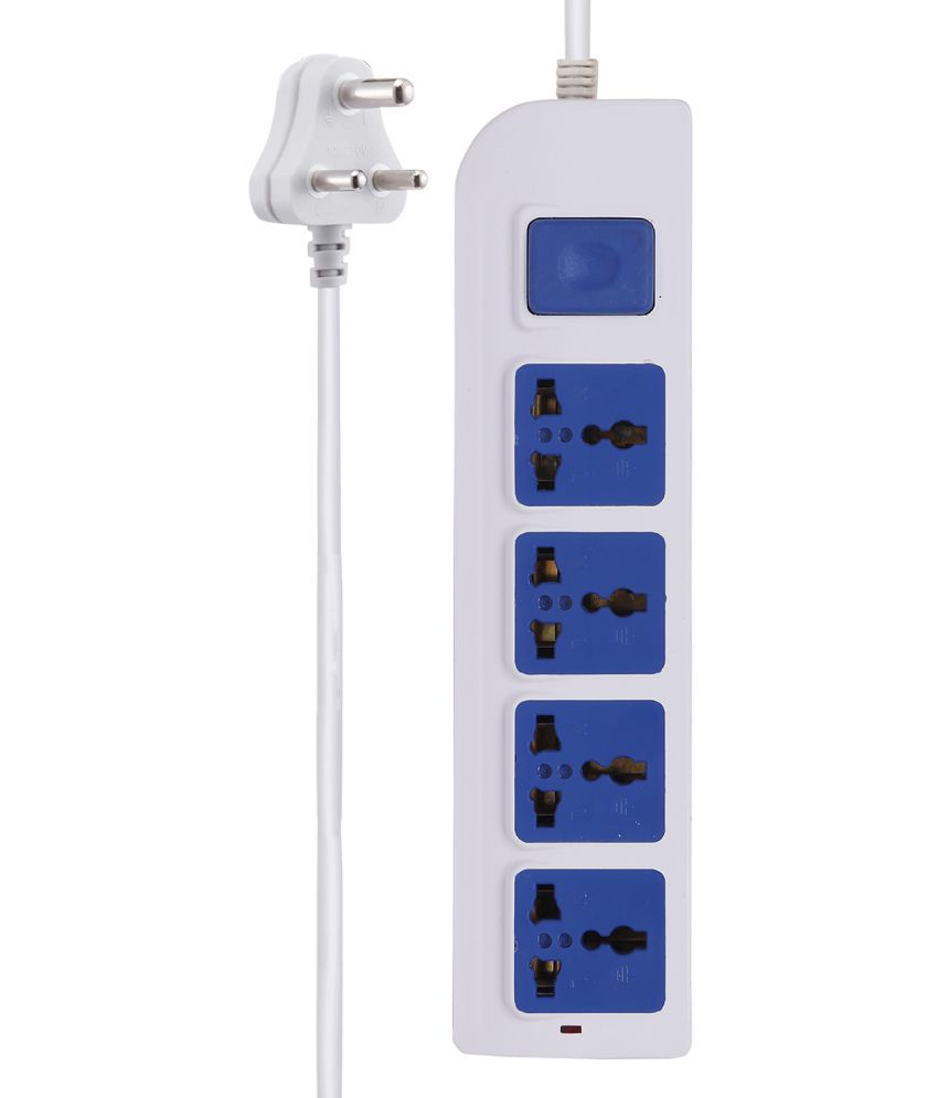     			DIGIWAY 4+1 Power Strip With Master Switch, 4 International Sockets Extension Board, Thermal Protection, 10 Amp Output, 2.50 Meter Cord Length